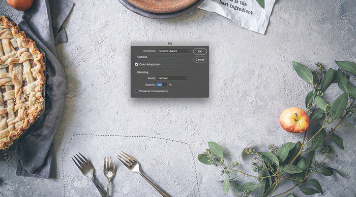 How to use the content aware tool
